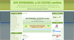 Desktop Screenshot of evidosol.textolivre.org